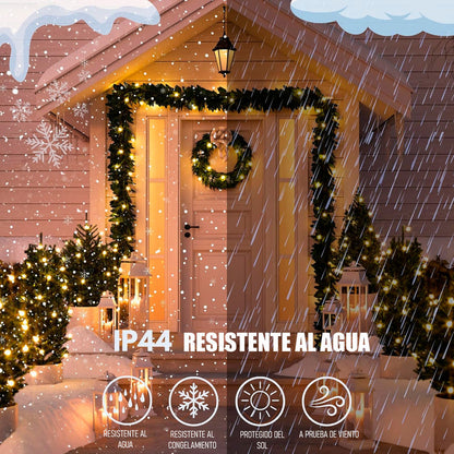 Luces Navidad Guirnalda 200 Led Cadena Luces Led Navidad 12m