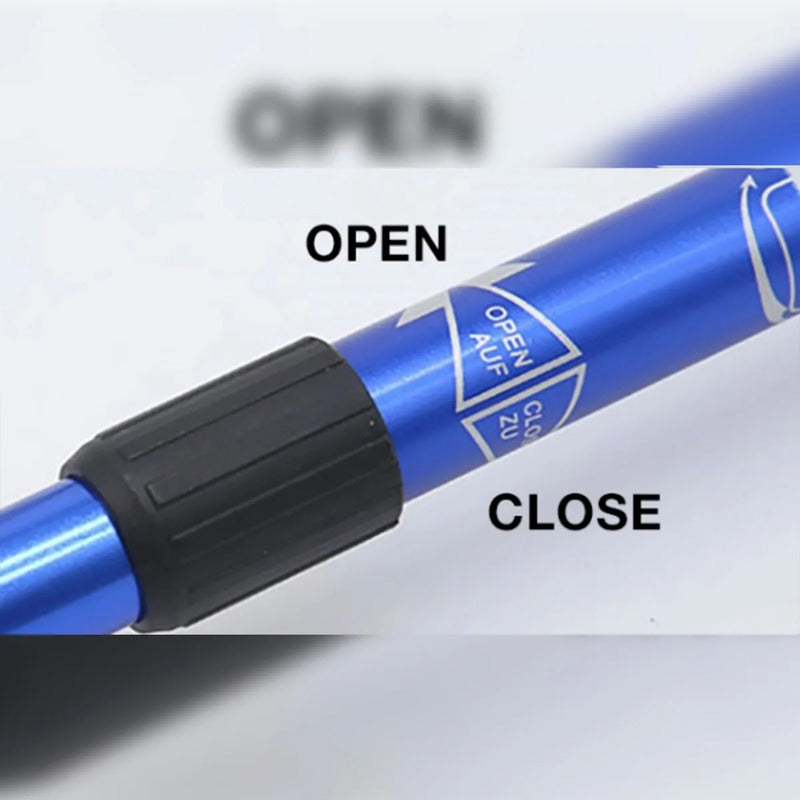 Bastones De Trekking Plegable Baston De Trekking Senderismo Palos Trekking Aluminio Antigolpes Bastones Trekking Ajustable Plegable Baston Trekking Antishock Antideslizante Color Azul Okshop