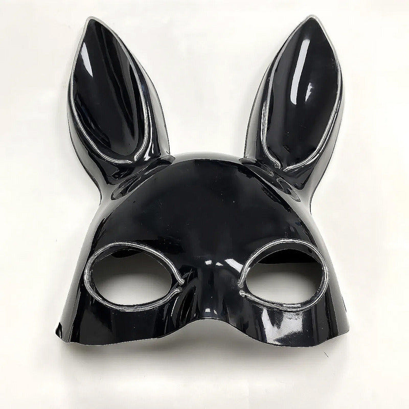 Mascara De Conejita Con Luces Mascara Para Halloween Disfraz Negro Conejito