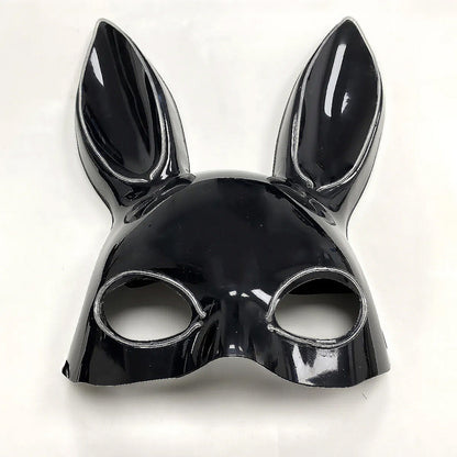Mascara De Conejita Con Luces Mascara Para Halloween Disfraz Negro Conejito