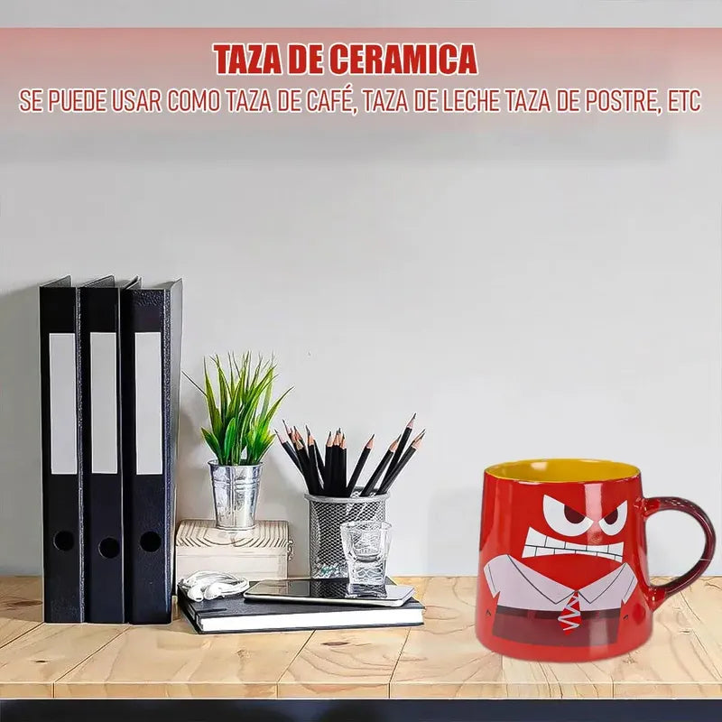 Taza Okshop Taza De Cerámica Con Diseño Intensamente Vergüenza Color Rosa Forma De Clásica Capacidad 450ml