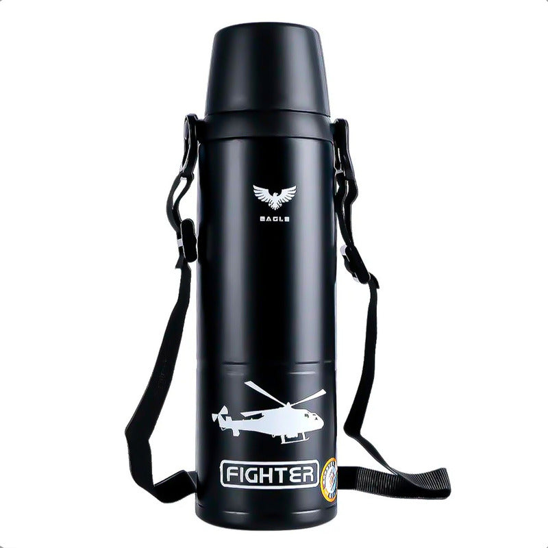 Termo Agua Caliente Botella Termica Termo Cafe Termo 1 Litro Negro