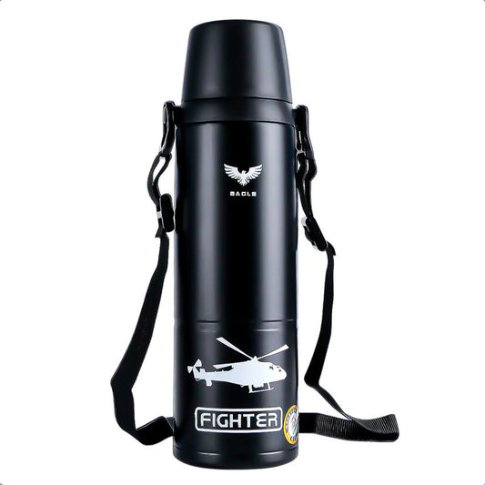 Termo Agua Caliente Botella Termica Termo Cafe Termo 1 Litro Negro