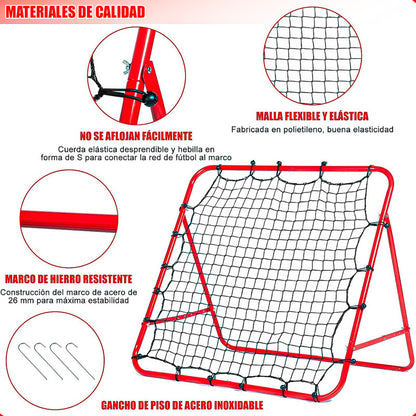 Red De Rebote Futbol Rebotador Futbol Entrenamiento Deportes Arcashopping Red De Rebote Con Objetivos De Entrenamiento Portería De Fútbol Portátil Red De Rebote De Fútbol Plegable 100x100 Cm