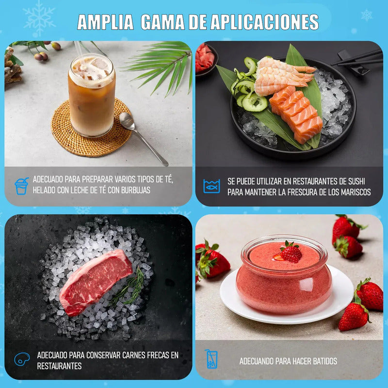 Picador Hielo Triturador De Hielo Electrico Maquina De Hielo Moledor De Hielo Manual Electrico 500w Carnes Secas Restaurantes Picadora Manual Acero Inoxidable Bares Okshop