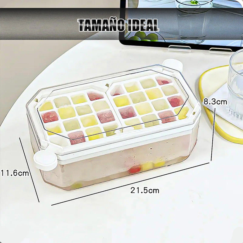 Cubeteras Hielo Cubetas De Hielo Con Tapa Bandeja Para Hielo Blanco