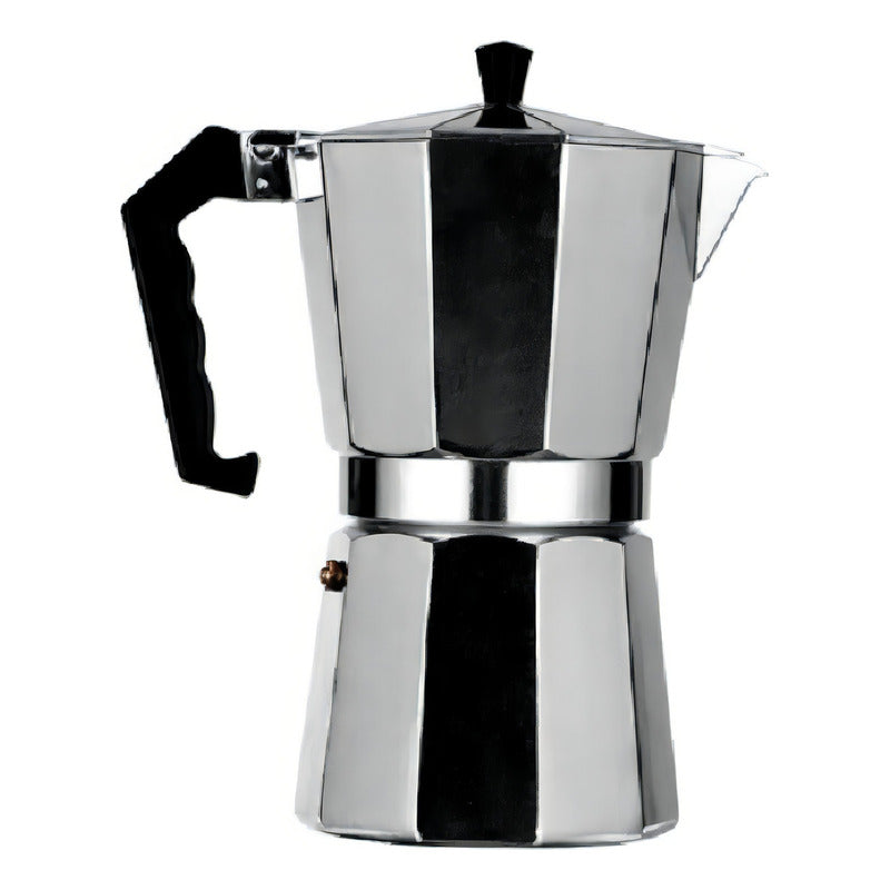 Cafetera Italiana Coffee ++ Aluminio 6 Tazas Gris Expreso Cocina