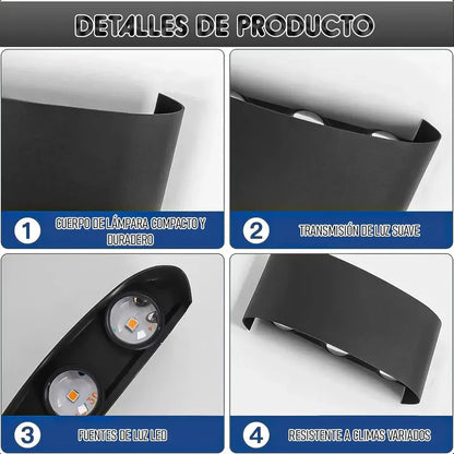 Okshop Aplique Muro 6w - Unidad - 1 Negro - Cálida - 3000 K