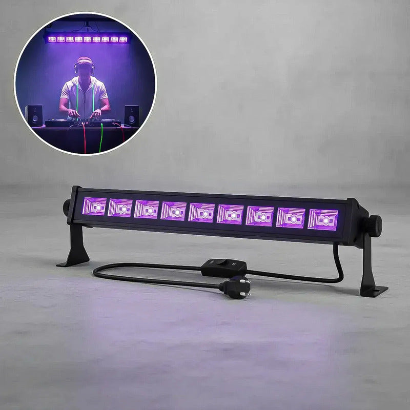 Barra Uv Led Luz Negra De 43cm Para Fiestas Y Escenario