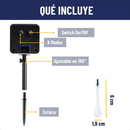 Pack 2 Luces Navidad Guirnaldas Solares Luces De Navidad 5m Multicolor