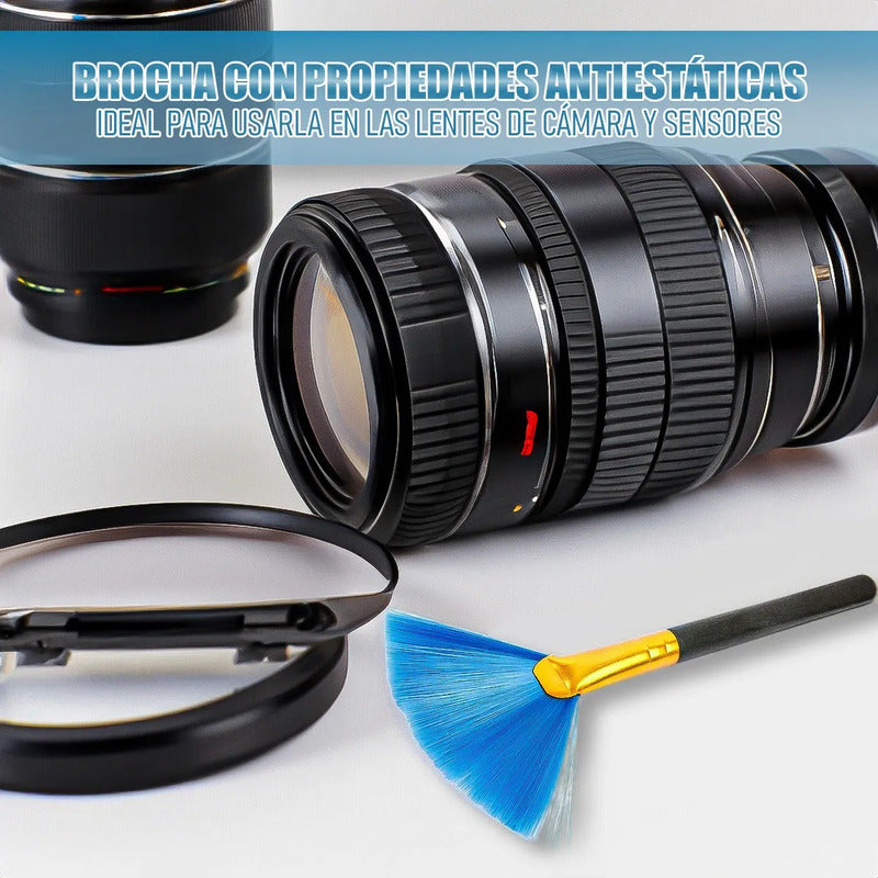 Kit Limpiador Pantalla Lcd Okshop 3en1 Spray Antiestático Microfibra Brocha