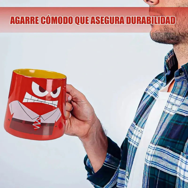 Taza Cerámica Verde Envidia Intensamente 350ml Apta Para Microondas Okshop