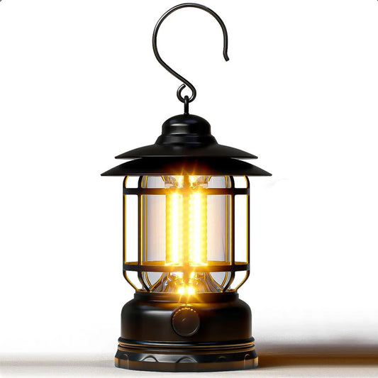 Lampara De Camping Lampara Led Recargable Lampara Portatil Negro