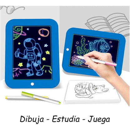 Pizarra Magica Led Juego De Pintar Colores Para Mesa Niños