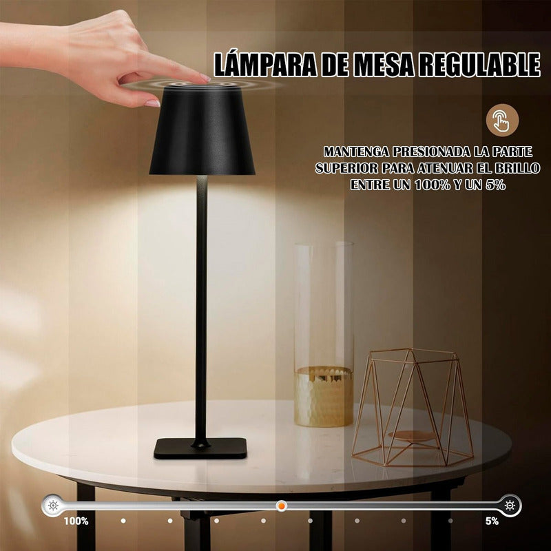 Lampara De Noche Lampara De Mesa Lampara Metalica Led Wayu