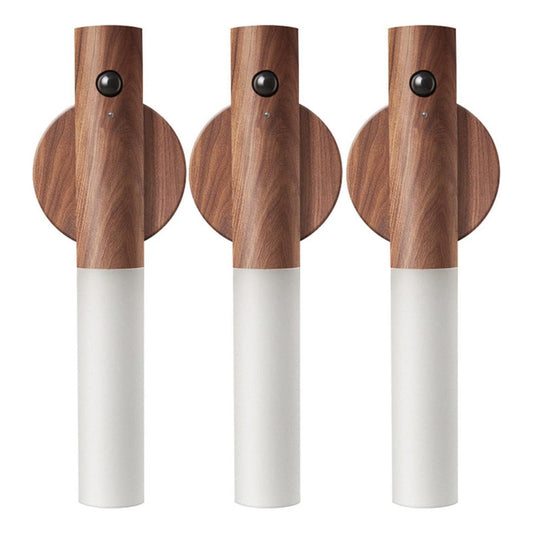 Aplique De Luz A Bateria Lampara Usb Magnetico Pared Muro X3 Marrón