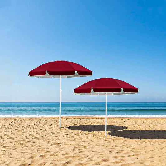 Pack 2 Sombrilla Paraguas Quitasol 2 Metros Sombrilla Playa Burdeo