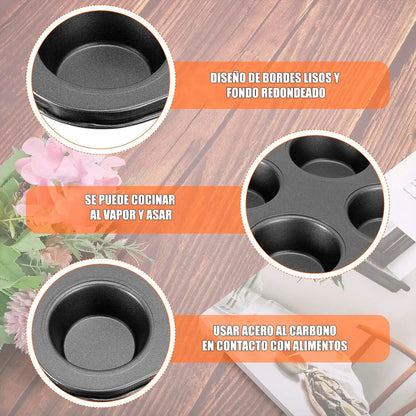 Molde Cupcake Moldes Muffins Moldes 24 Mini Cupcake Moldes Reposteria Metalicos Antiadherente Pack 3 Molde Cupcakes Teflon Galletas Molde Rectangular Acero Aluminizado Okshop Gris