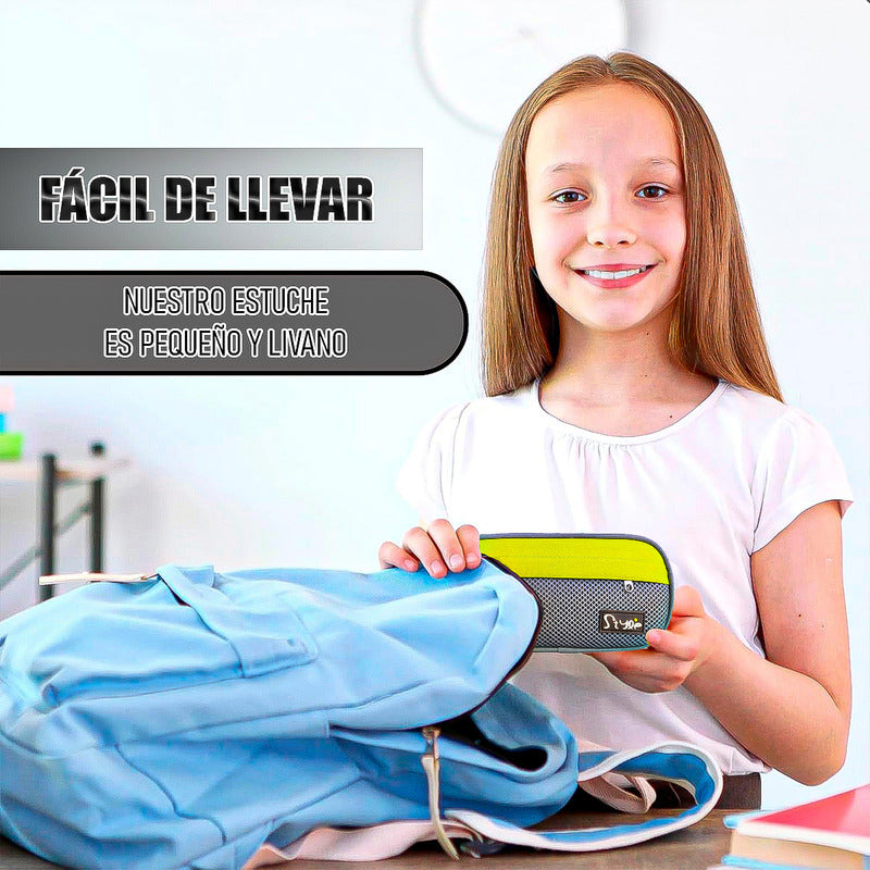 Estuche Escolar Estuche Para Lapices Estuche Niños Estuche Naranja