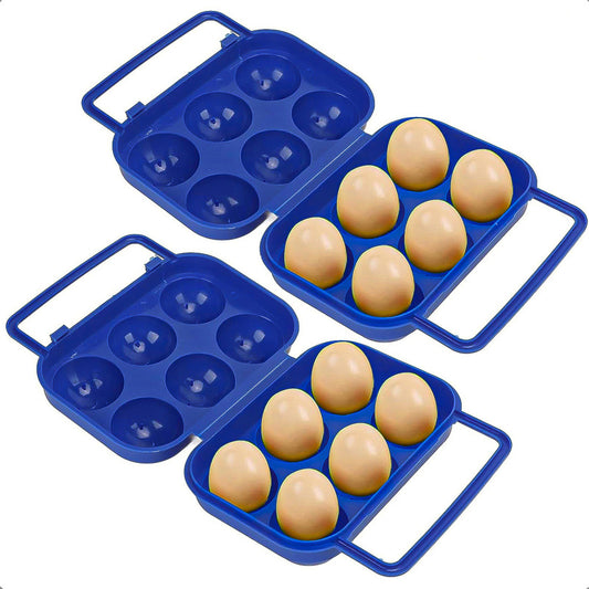 Pack 2 Organizador Huevos Dispensador Huevos Porta Huevos Azul