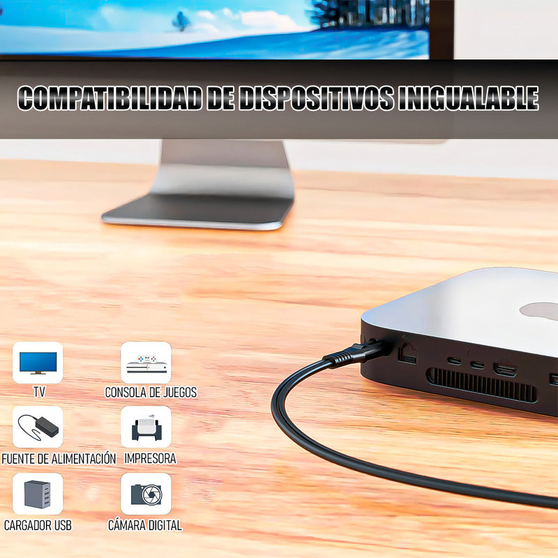 Cable De Alimentación Cable De Alimentación Europeo 1.5 Metros Arcashopping Cable De Extensión Europeo Cable De Alimentación De Repuesto De 2 Clavijas Cable De Alimentación De Tv No Polarizado