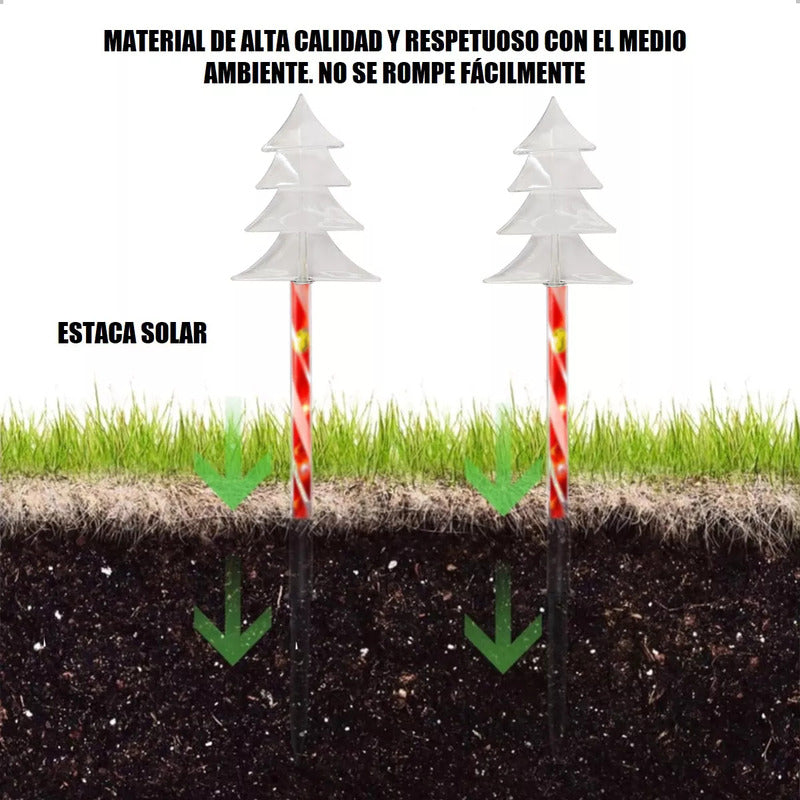 Pack X5 Luces Navidad Exterior Solares Arbol/cálida Estacas Navideñas Led 2,6 M Okshop Luces Navidenas Solares Arbol/cálida Luces Navideñas Estacas Solares Luces Navidad Solar