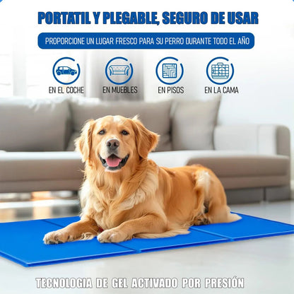 Manta Refrescante Perro Manta Fria Perros Cama Perro 96x81cm Cama Perro Lavable Plastico A Prueba De Agua Colchon Frio Para Perros Grandes Plegable Multifuncion Okshop