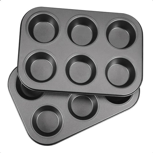 Pack 2 Molde Cupcake Molde Reposteria Molde 6 Cupcakes Metal Gris