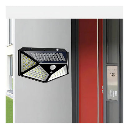 Foco Solar De Exterior Okshop Negro Para Pared Con Sensor De Movimiento