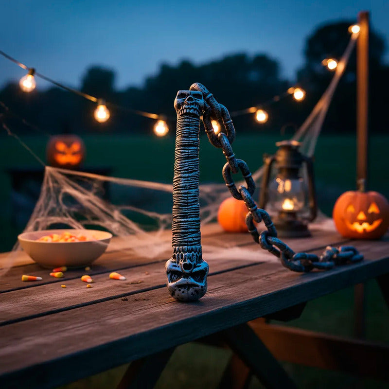 Juguete Plástico De Halloween Maza Mangual Con Cadena