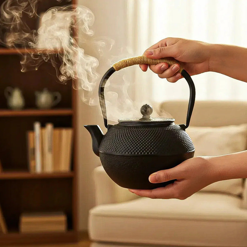 Tetera De Hierro Fundido Okshop De 1.2 L Con Infusor Para Té Negro