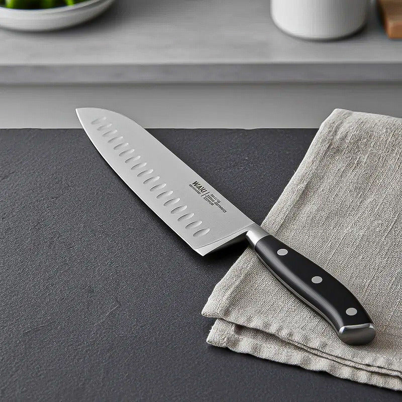 Cuchillo Chef Profesional Cuchillo Santoku Wayu Cuchillo Coc Negro