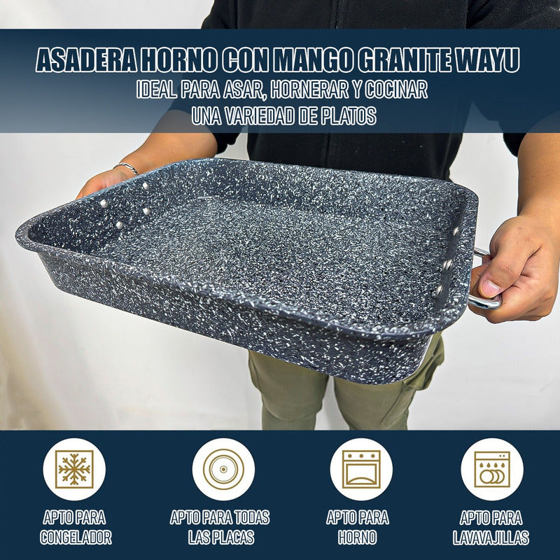 Asadera Horno Wayu Asadera Granito Asadera Con Mango Bandeja Granito