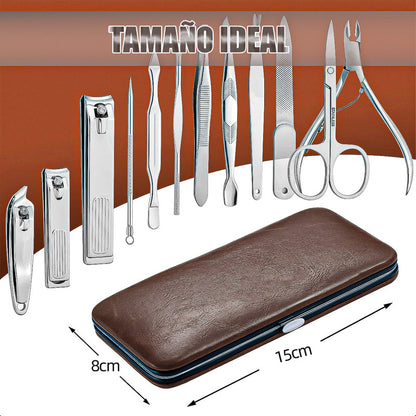 Kit De Manicura Y Pedicura  Pack 2 Juegos 12 Pcs Manicura