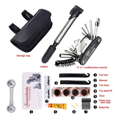 Kit De Herramientas Para Bicicletas, Llaves, Parche De Bomba, Reparación De Bicicletas