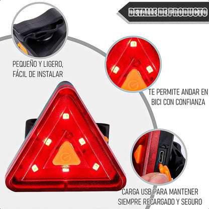 Luz Bicicleta Usb Luz Bicicleta Trasera Luces Bici Luces Led Negro
