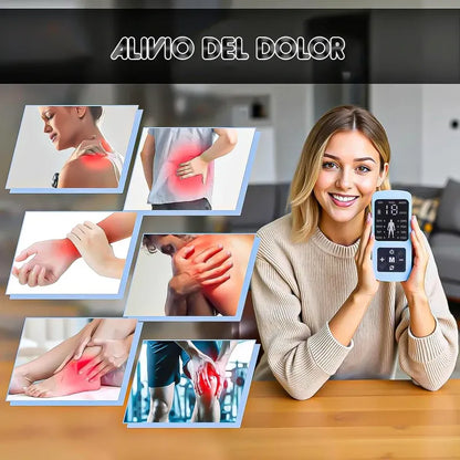 Electroestimulador Muscular Electrofisicos Tens 4 Electrodos Ok Shop Estimulador Nervioso Recargable Masajeador Electrónico De Pulsos Máquina De Fisioterapia Portátil Electroestimulador