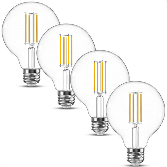 Ampolleta Led 6w Ampolleta Vintage Pack 4 Bombilla Led E27 Cálida