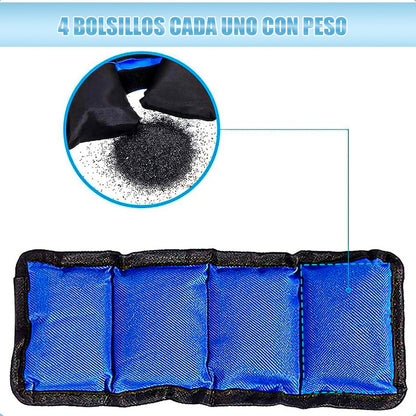 Pesas Para Tobillos Set Pesas Tobillo 750gr Pesas Tobilleras Azul