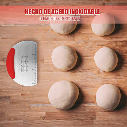 Espatula Cortador Masa Pack 2 Raspador Cortador Masa Acero Rosa