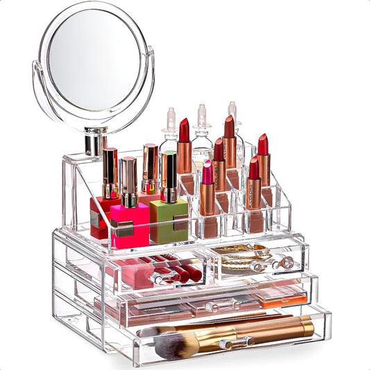 Organizador Maquillaje Cosmetiqueros Organizador De Maquilla Transparente