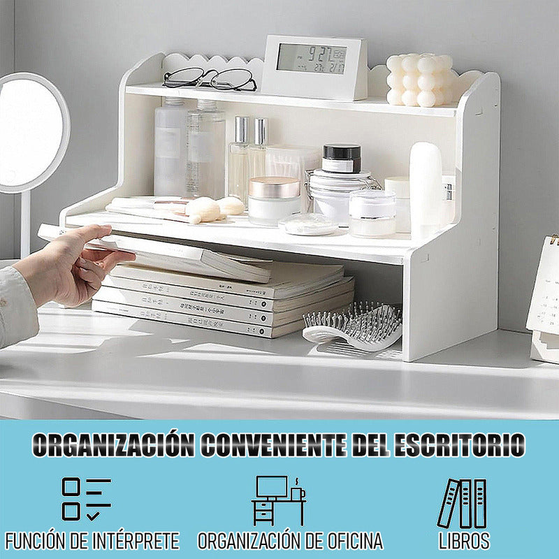 Pack 2 Organizadores Escritorio Estante De Escritorio Madera