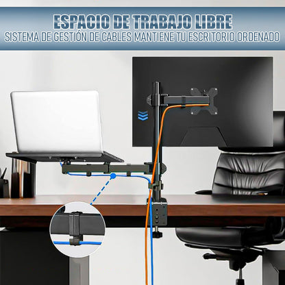 Soporte Para Monitor Y Laptop Soporte Para Monitor Portátil Negro