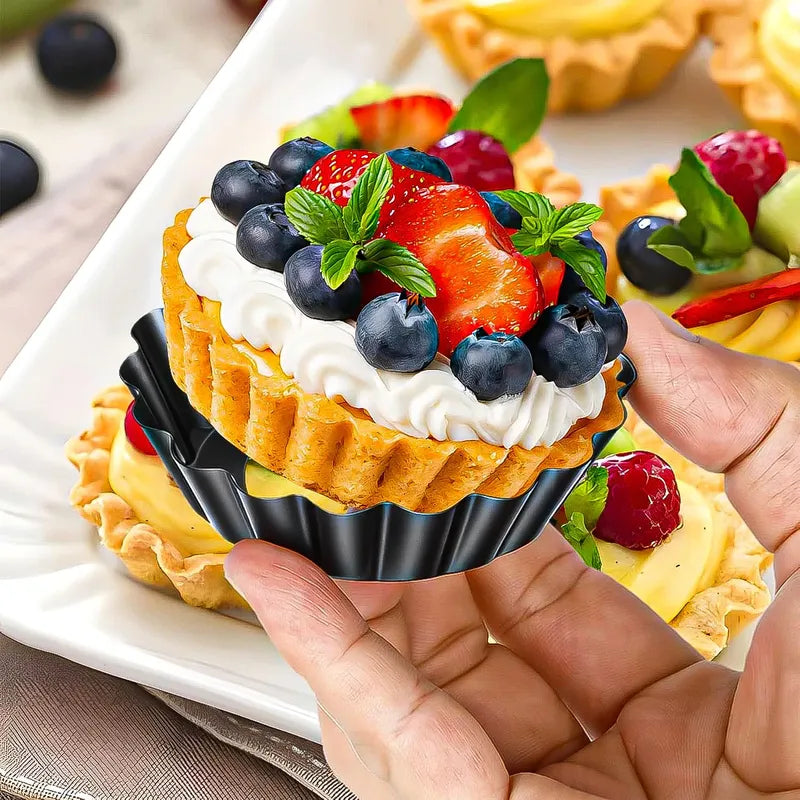 Pack 12 Moldes Mini Tartaleta Molde Desmontable 8cm Moldes Gris