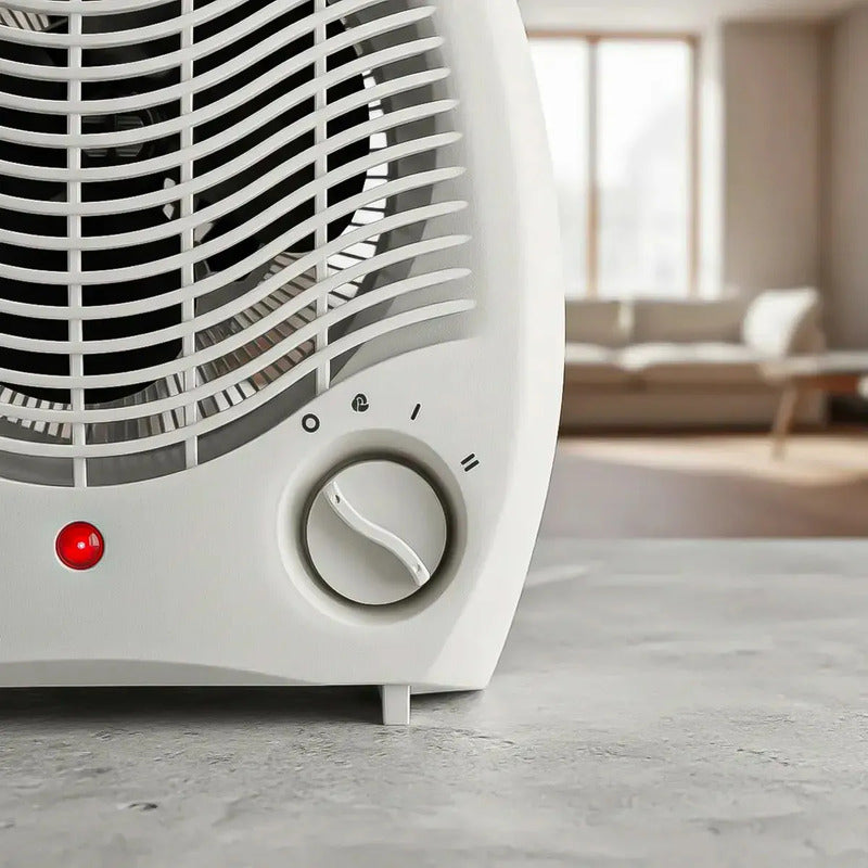 Calefactor Okshop 2 En 1 Con Termostato Y Función Ventilador 2000 W Blanco