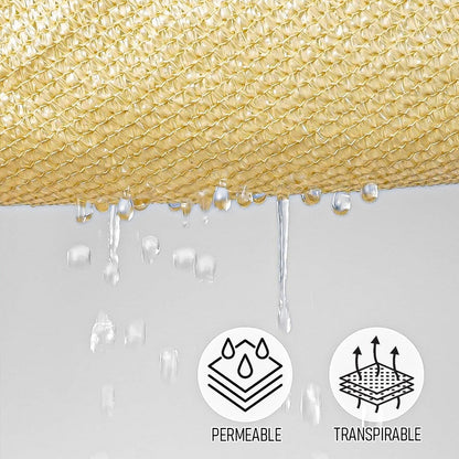 Toldo Vela Triangular Toldo Terraza Toldo 3.6x3.6x3.6cm Told Beige