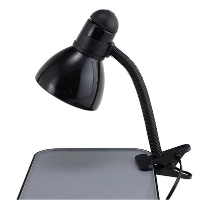 Lámpara Escritorio Okshop Click Flexible Negro Para Leer Blanco