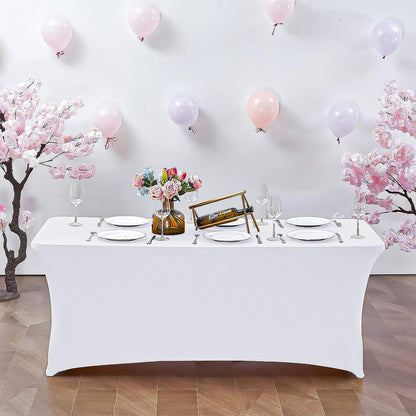 Mantel Para Mesa Mantel Rectangular Mantel Elastico 180cm Blanco Lisa