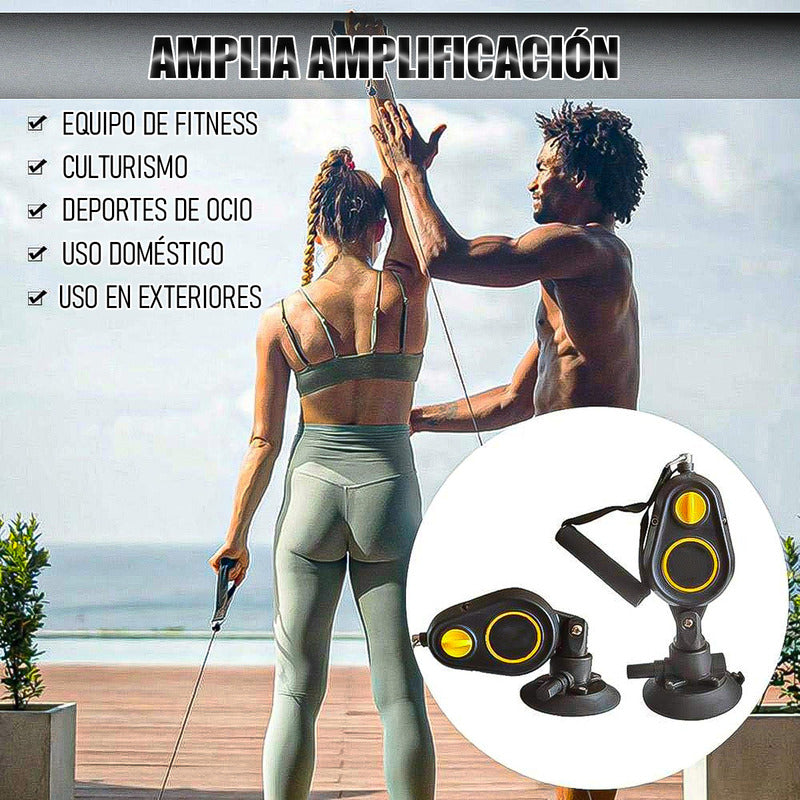 Poleas Gimnasio Para Casa Polea Cuerda Gym Polea De Banda Negro