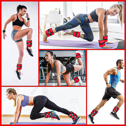 Pesas Para Tobillos Set Pesas Tobillo 2kg Pesas Tobilleras Rojo